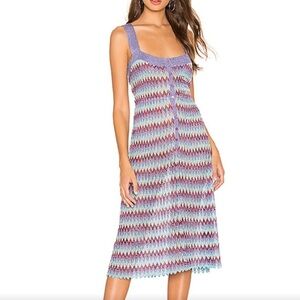 Lovers + Friends Ukulele Multicolor Metallic Knit Midi Dress